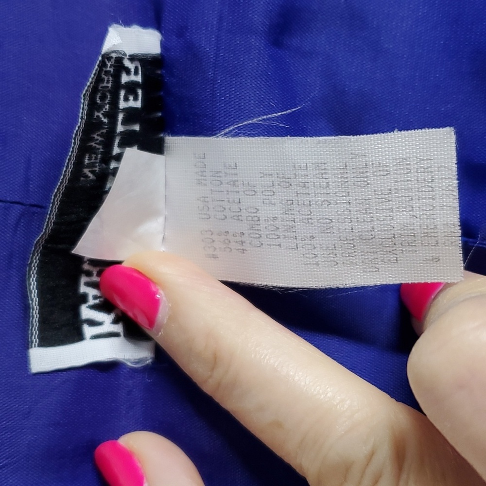 Vintage Karen Miller New York Royal Blue Embellished Skirt Suit Set 12 - Picture 12 of 13